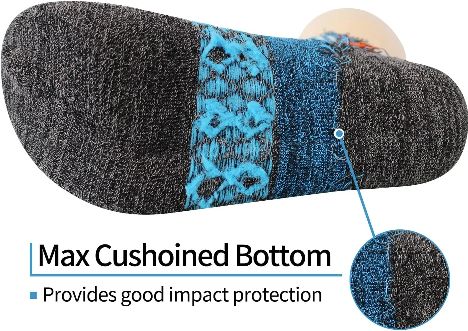BIOAUM Men's Atheltic Socks Size 10-13 - 6 Pairs Cotton Quarter Socks for Running, Workout, Work