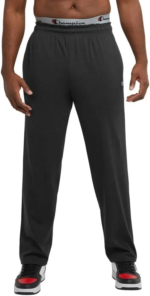 Champion mens Pants, Everyday Cotton, Lightweight Open-hem Lounge Pants for Men (Reg. Or Big & Tall)Track Pants