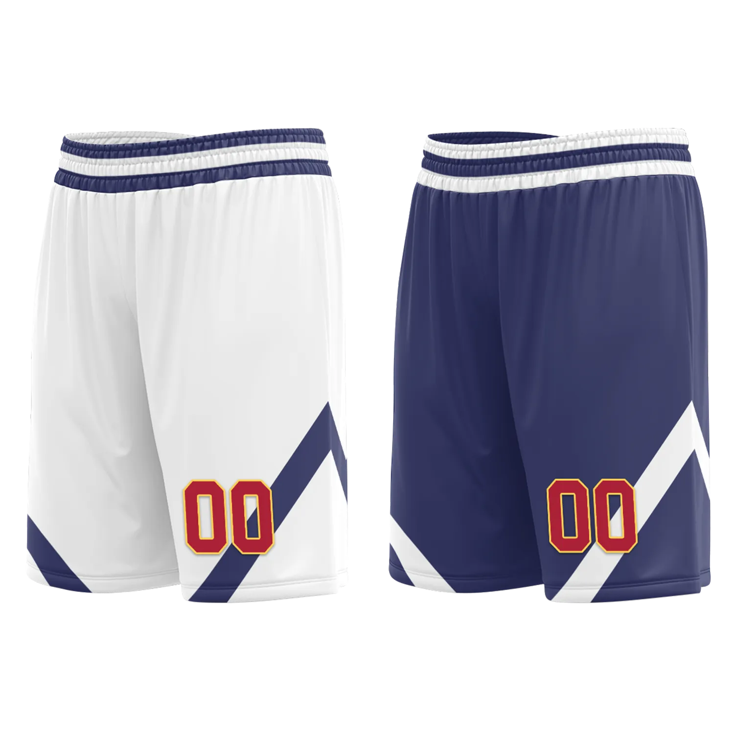 Custom White Blue Classic Style Reversible Basketball Uniform Personalized BBJR-D017030