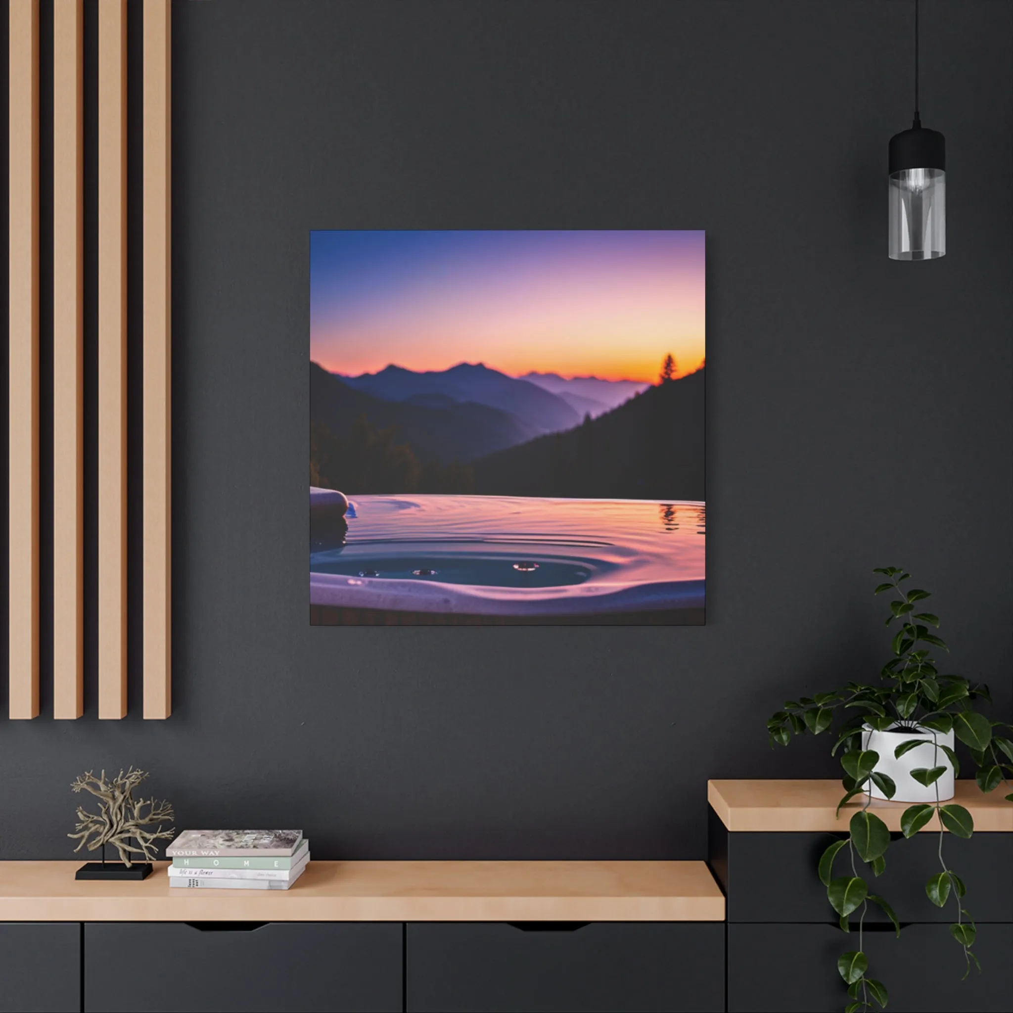 Infinity pool Matte Canvas, Stretched, 1.25"
