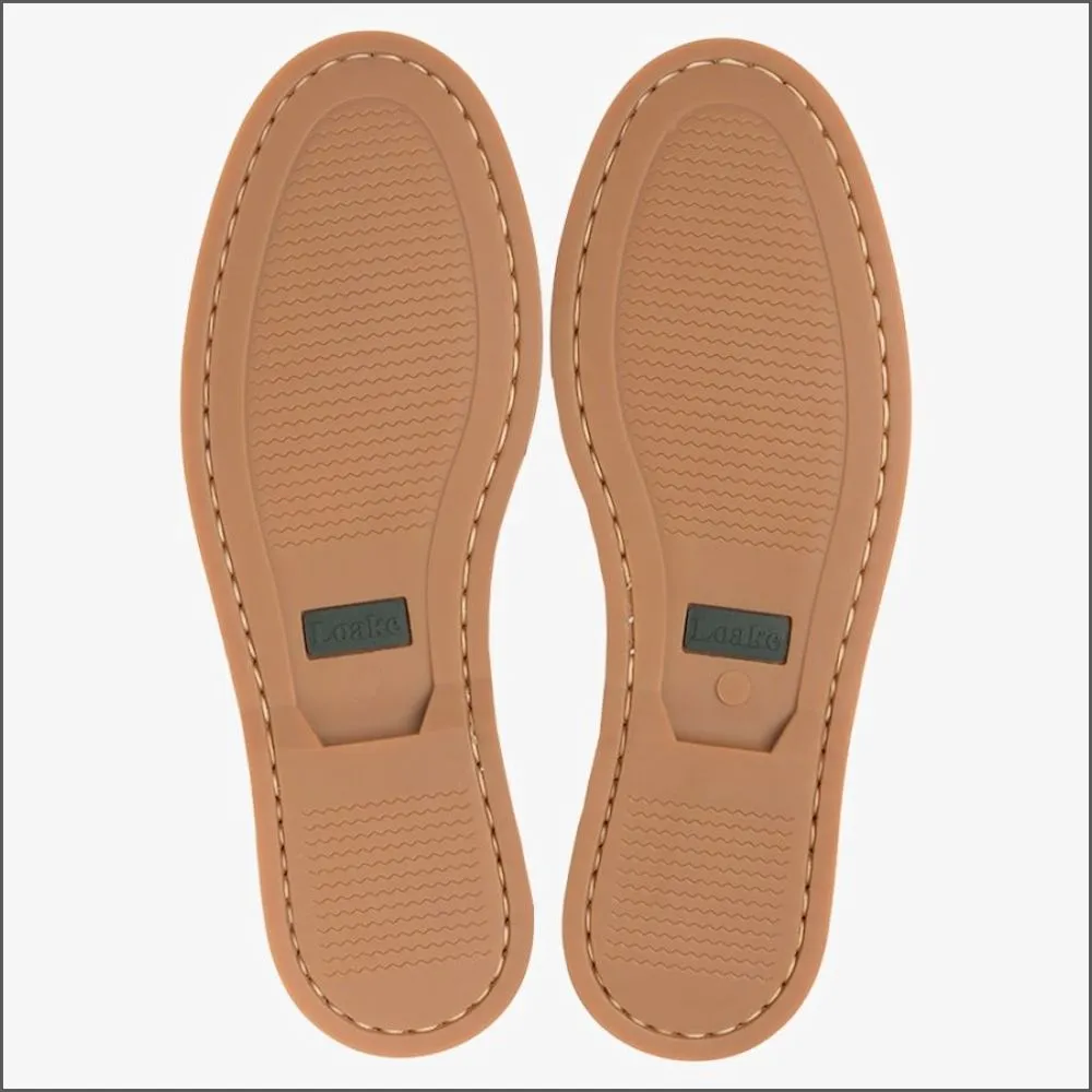 Loake Lymington Brown Waxy Boat Shoe--