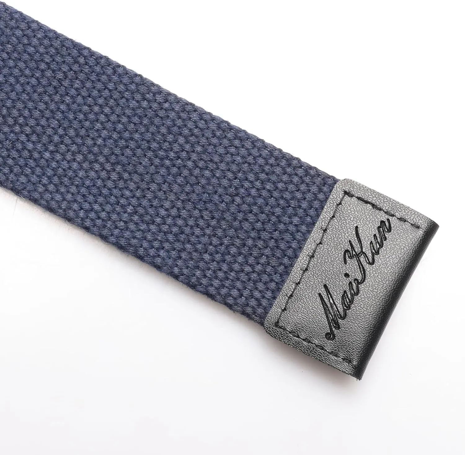 maikun Mens & Womens Canvas Belt with Black D-ring Buckle 1 1/2" Wide Solid Color Fabric Belt for Men