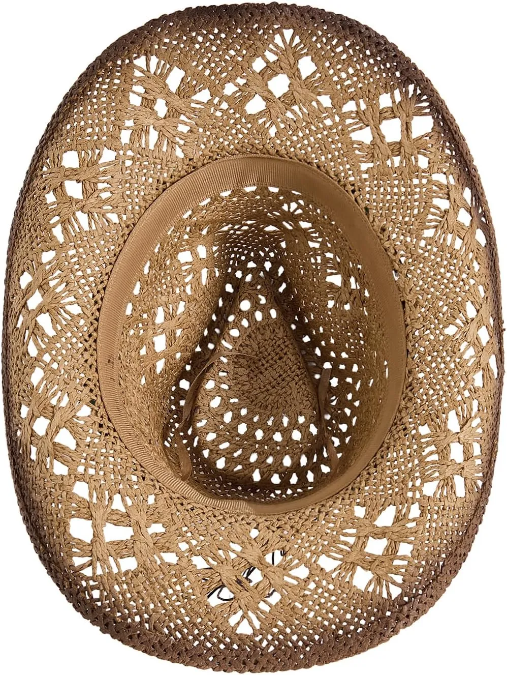 QWINEE Western Straw Cowboy Hat Cowgirl Hats Hollow Out Summer Beach Sun Hat for Women Men