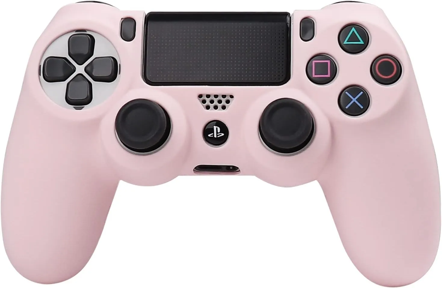 RALAN Pink Controller Skins for PS4, Silicone Controller Cover Skin Protector Compatible with PS4 Slim/PS4 Pro Controller (Pink Pro Thumb Grip x 6,Skull Cap Grip x 2)(Camouflage Pink White Pink