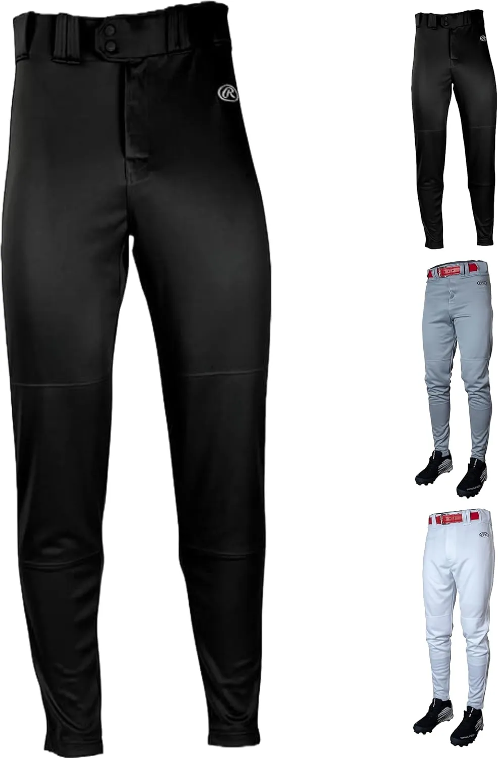Rawlings Men's Launch Series Baseball Pant | Jogger Fit | Adult Sizes | Solid & Piped Options
