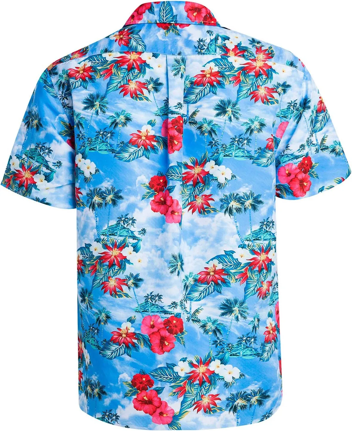 Tropical Storm Hawaiian Shirts for Men Short Sleeve Regular Fit Mens Floral Shirts